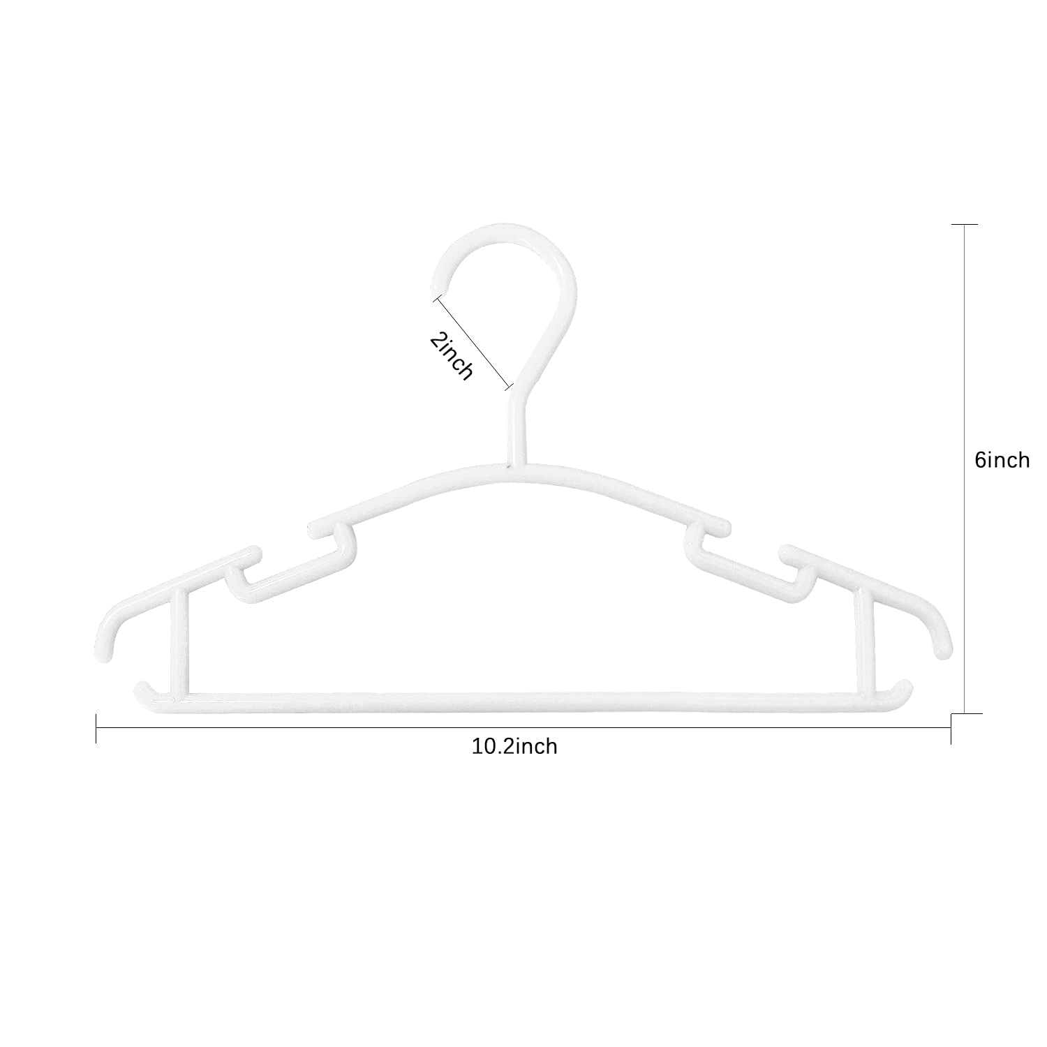 Goodtou Baby Hangers 100Pack Kids Hangers Plastic Baby Hangers For Closet Children Hangers Infant Hangers Toddler Hangers Small